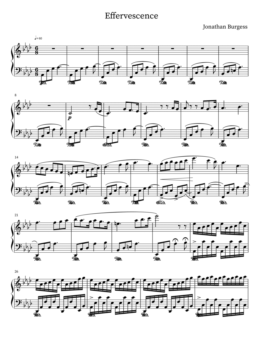 Effervescence Piano Solo scores gallery preview page 1