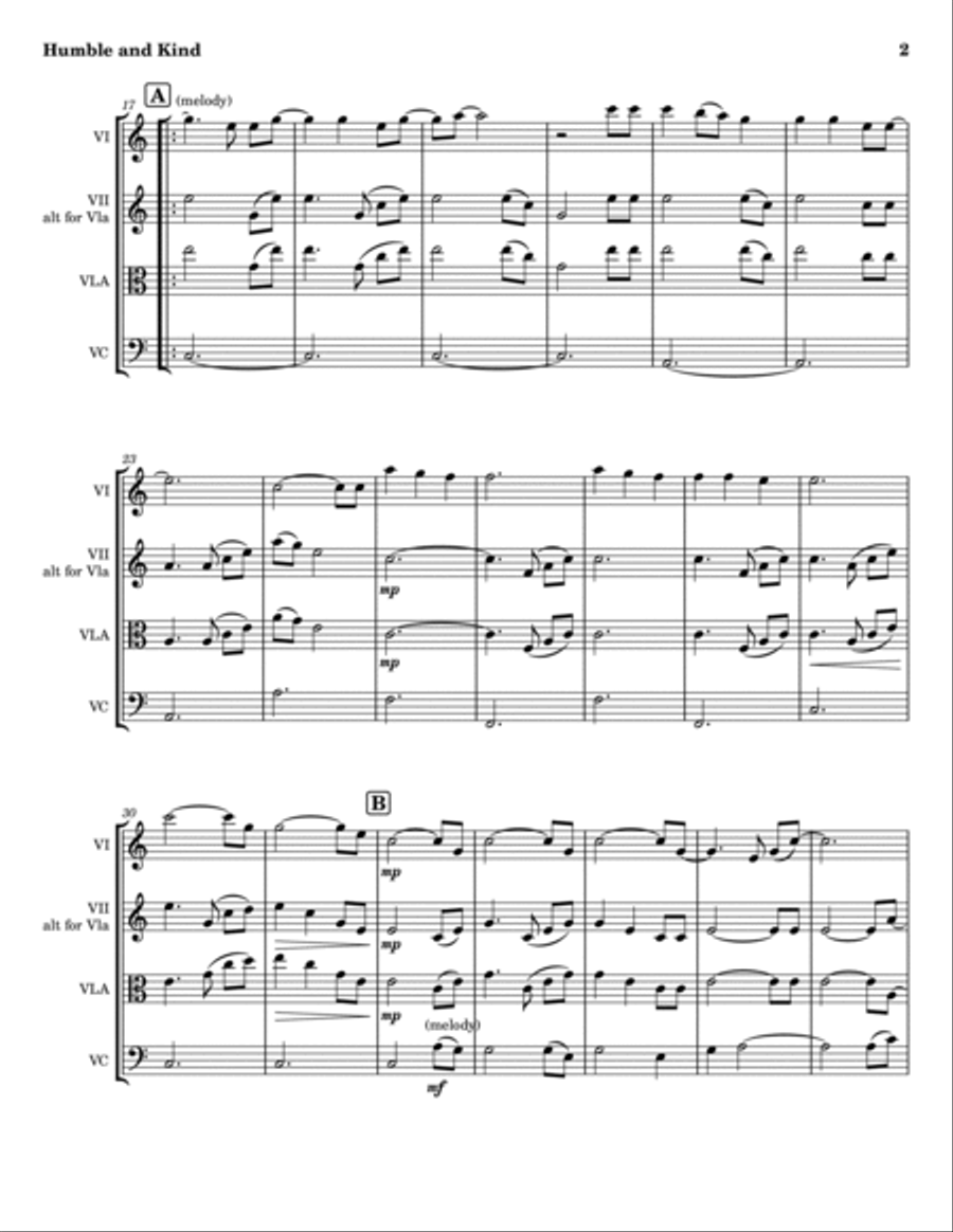 Humble And Kind String Trio scores gallery preview page 2