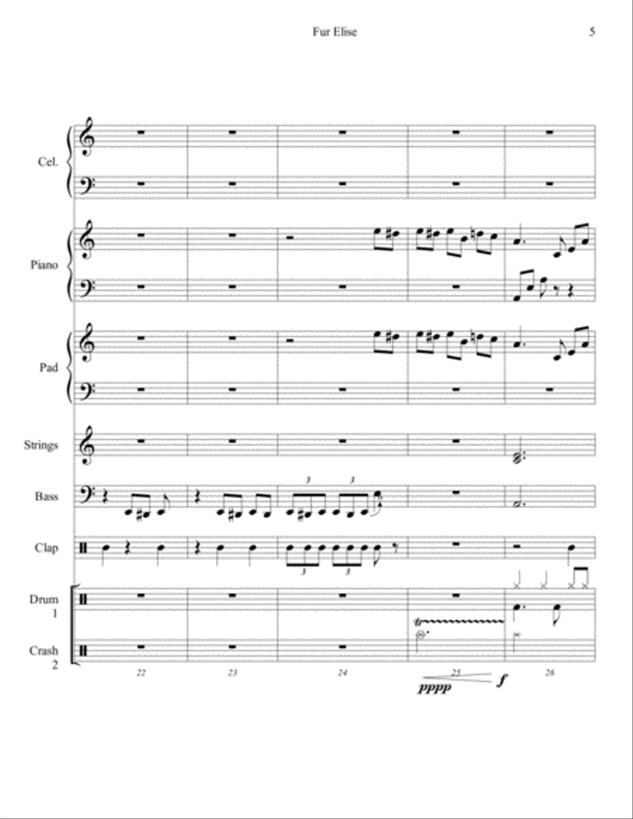 Fur Elise Set of Parts scores gallery preview page 5