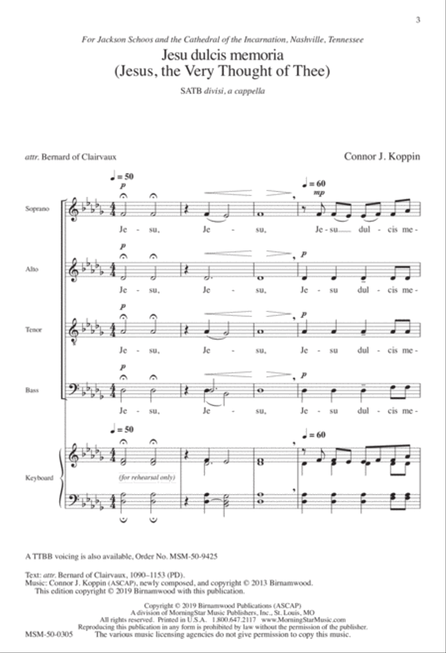 Jesu dulcis memoria Divisi scores gallery preview page 2