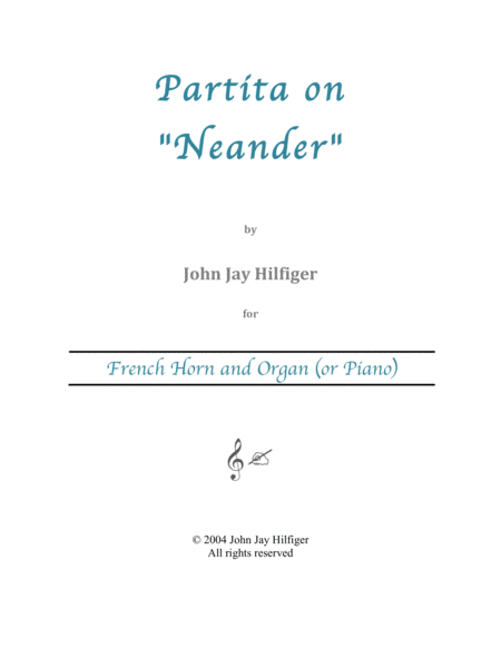 Partita on "Neander" for French Horn and Organ image number null