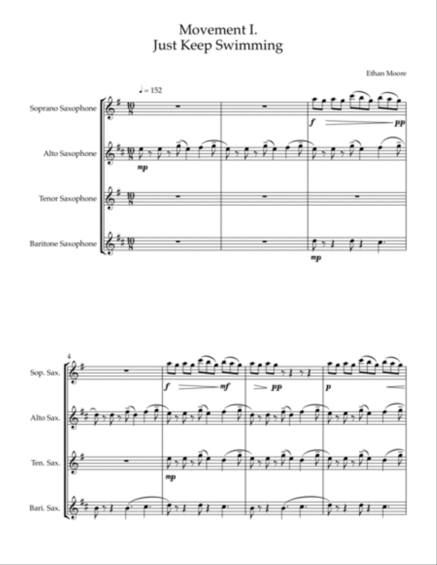 Currents Saxophone Quartet scores gallery preview page 2