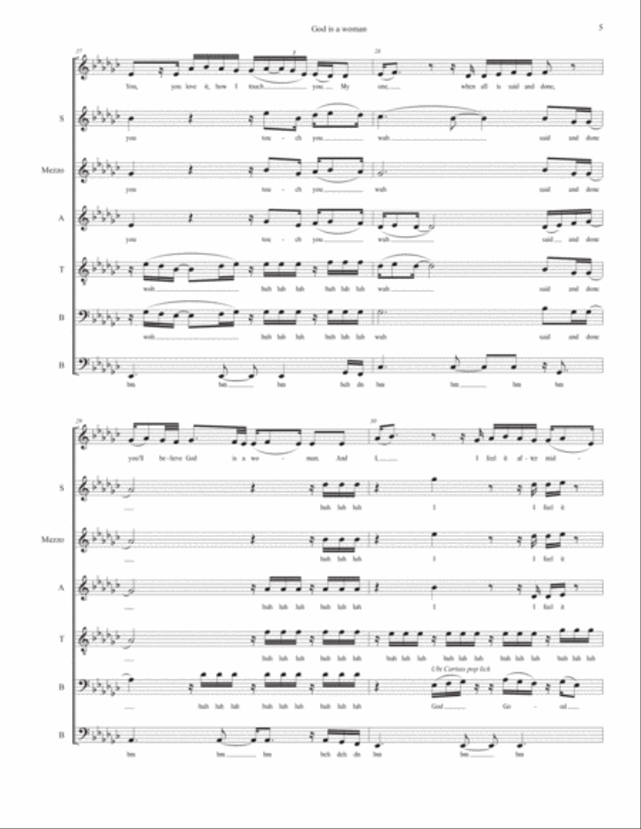 God Is A Woman Divisi scores gallery preview page 5