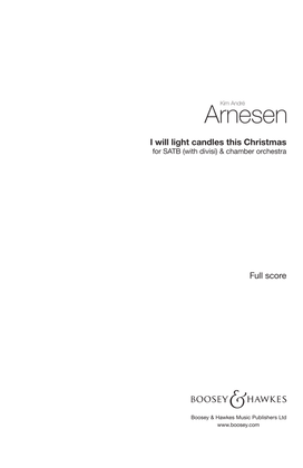Book cover for I Will Light Candles This Christmas (Chamber Orchestration) - Score