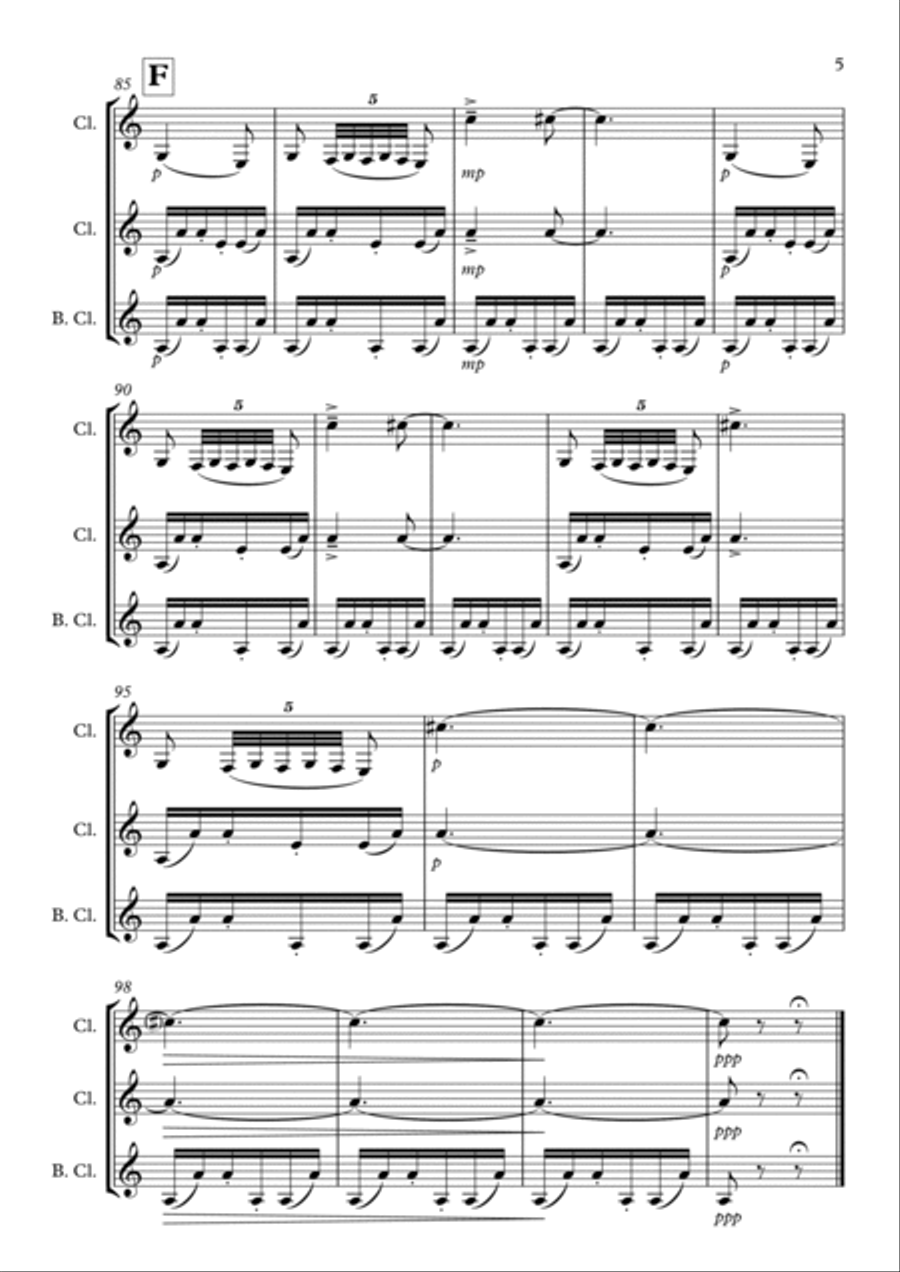 Nutcracker Suite - Arabian Dance: Clarinet Trio Clarinet Trio scores gallery preview page 5