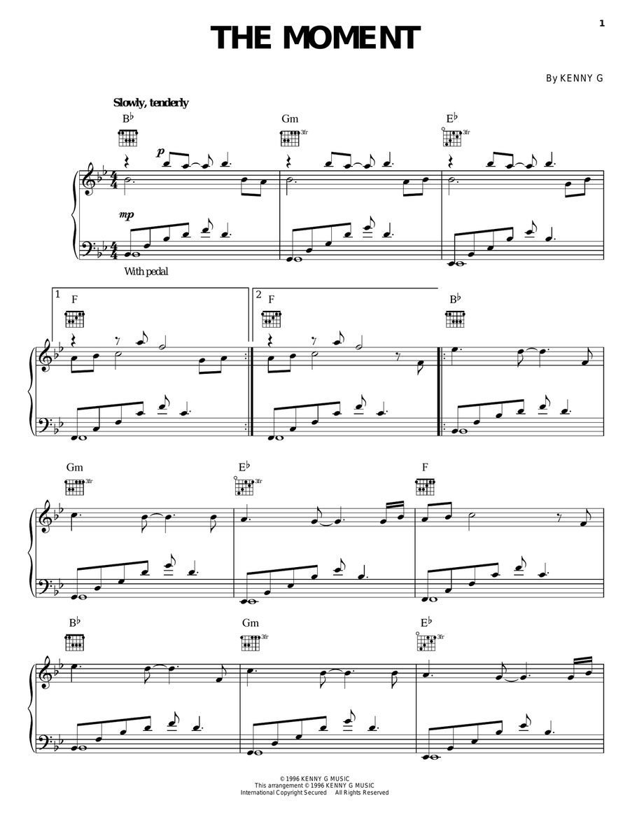 The Moment Piano Solo scores gallery preview page 1