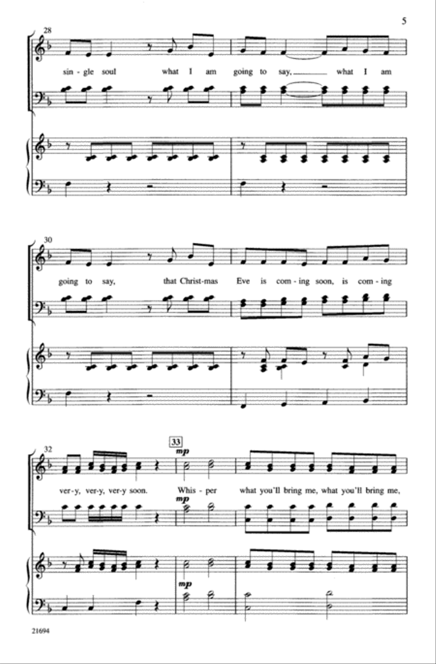 Merry Christmas, Mozart Choir scores gallery preview page 4