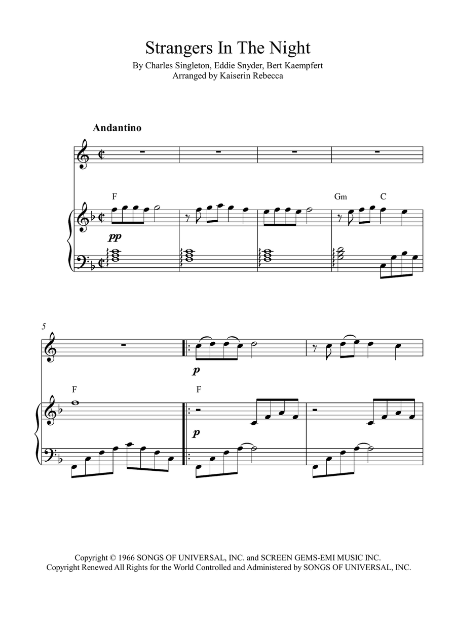 Strangers In The Night English Horn scores gallery preview page 1