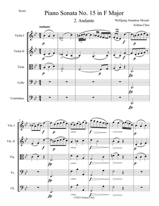 Piano Sonata No. 15 in F Major, Movement 2