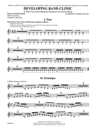 Developing Band Clinic (A Warm-Up and Fundamental Sequence for Concert Band): Mallets