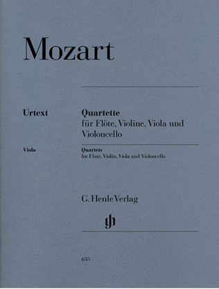 Book cover for Quartets for Flute, Violin, Viola, and Violoncello