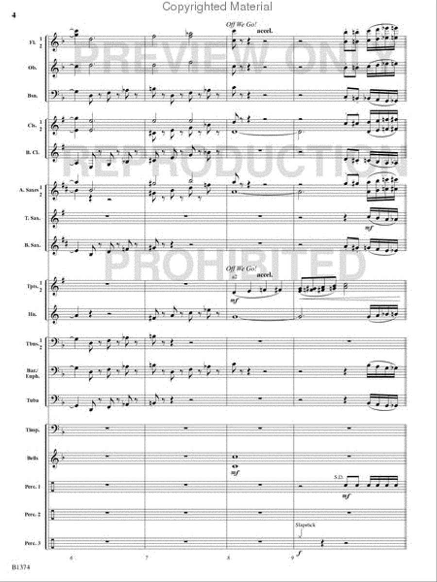 A Stowaway on Santa's Sleigh Concert Band scores gallery preview page 3
