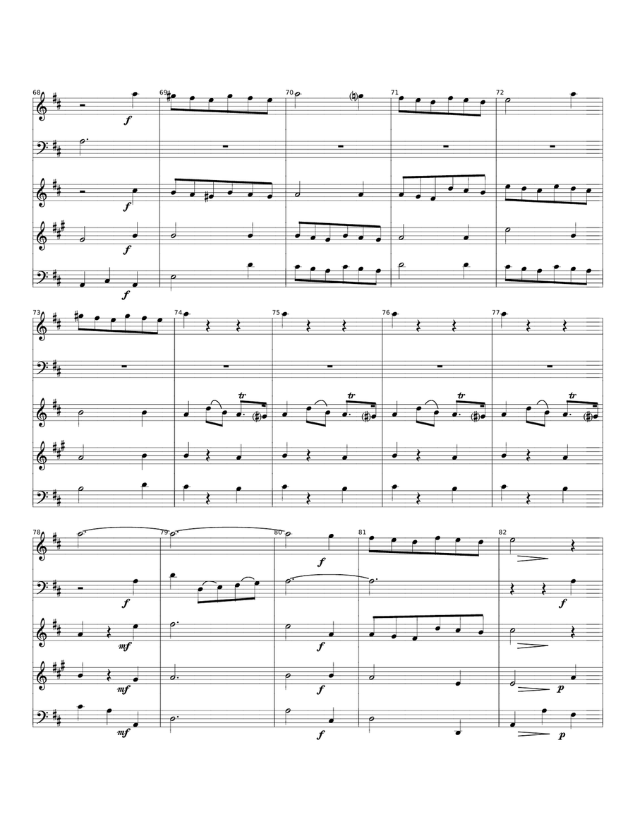 Trumpet Shall Sound (Key of D) for Brass Quintet Small Ensemble scores gallery preview page 5