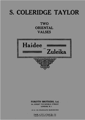 Haidee and Zuleika