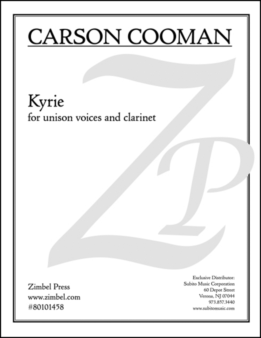 Kyrie Kyrie Unison Choir scores gallery preview page 1