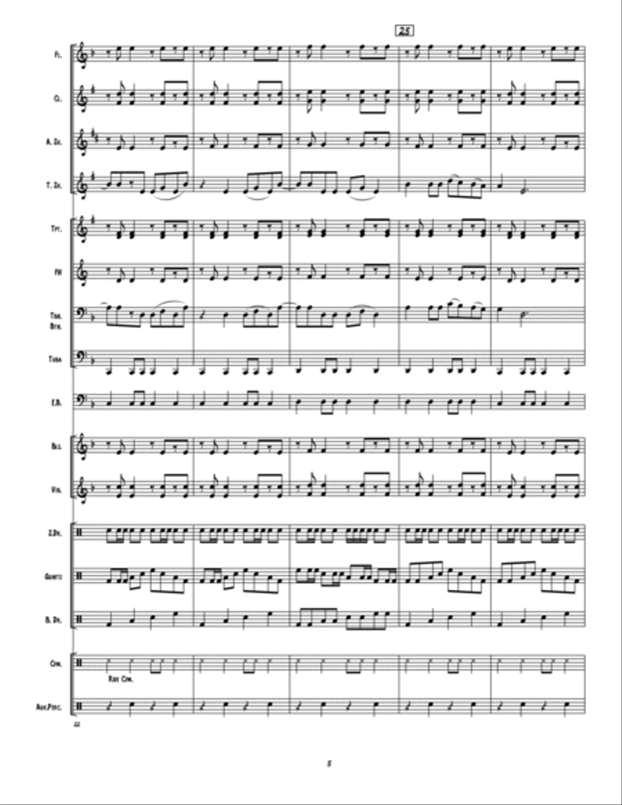 Can't Hold Us Marching Band scores gallery preview page 5