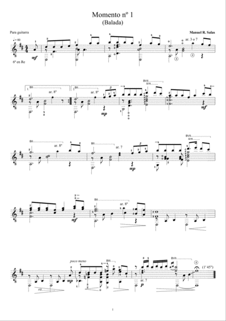 Momentos Momentos Guitar Solo scores gallery preview page 3