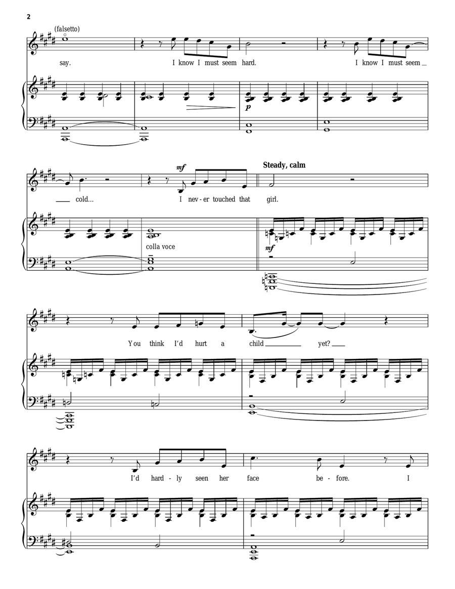 It's Hard To Speak My Heart (from Parade) Piano, Vocal scores gallery preview page 2