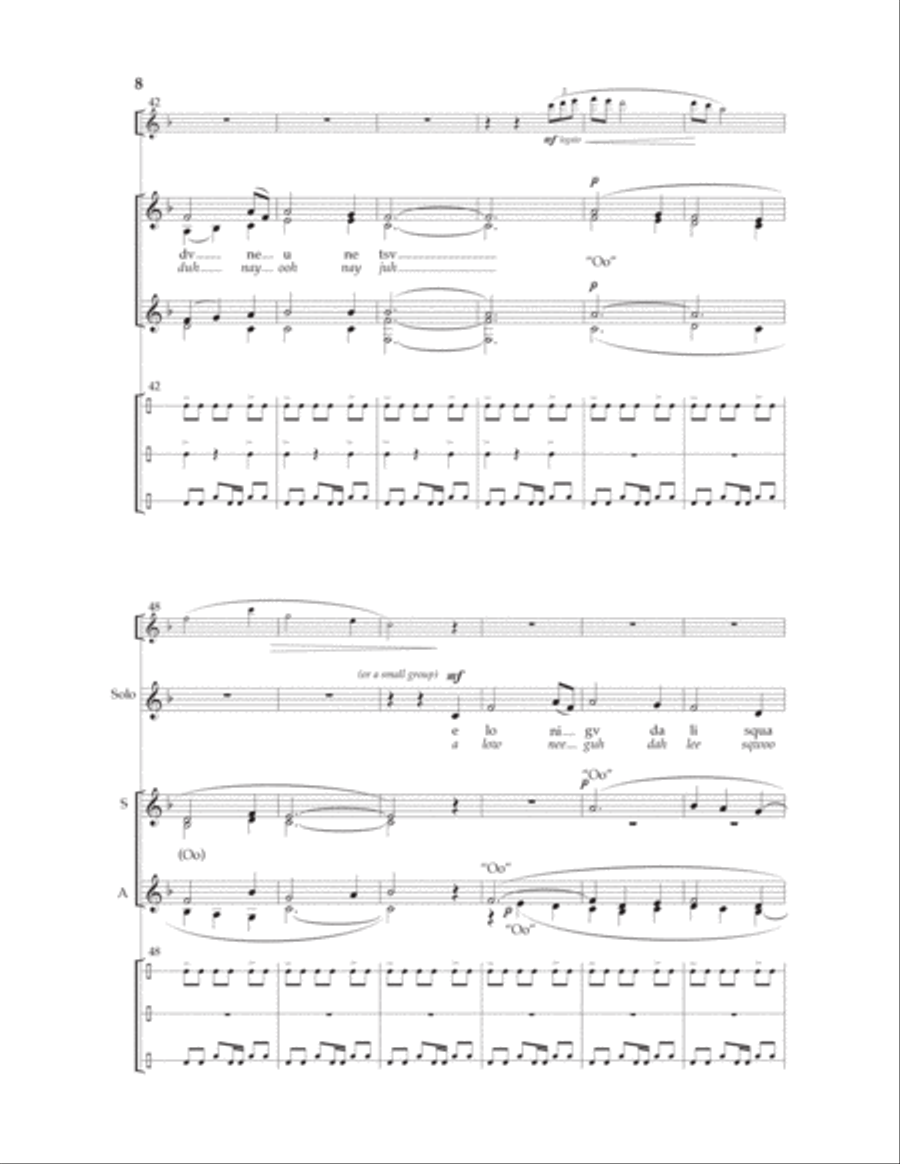 In Peace They Will Live (A Cherokee Hymn) SSAA scores gallery preview page 5