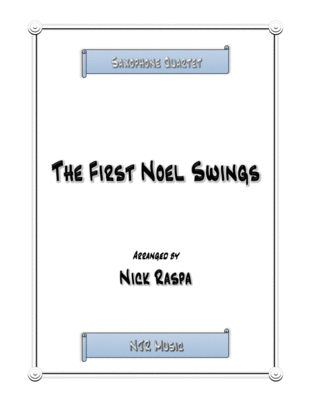 The First Noel Swings - Saxophone Quartet Score (easy) image number null