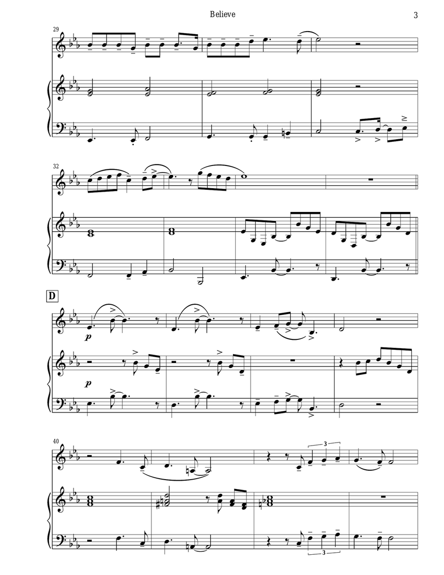 Believe Tenor Recorder scores gallery preview page 5