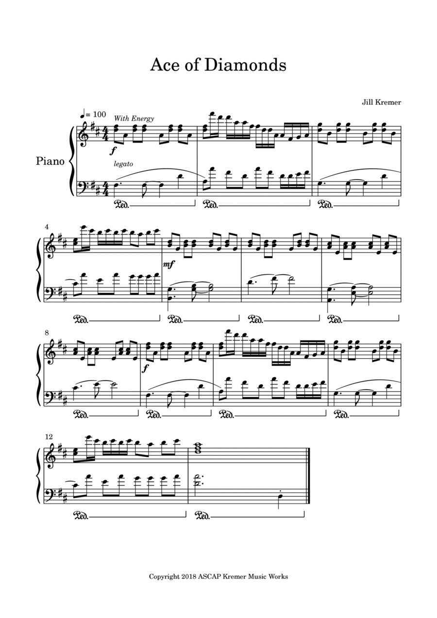 Ace of Diamonds Piano Method scores gallery preview page 1