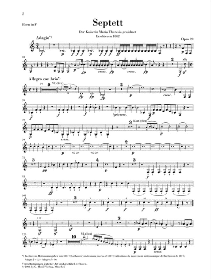 Septet in E-flat Major, Op. 20 Bassoon scores gallery preview page 5