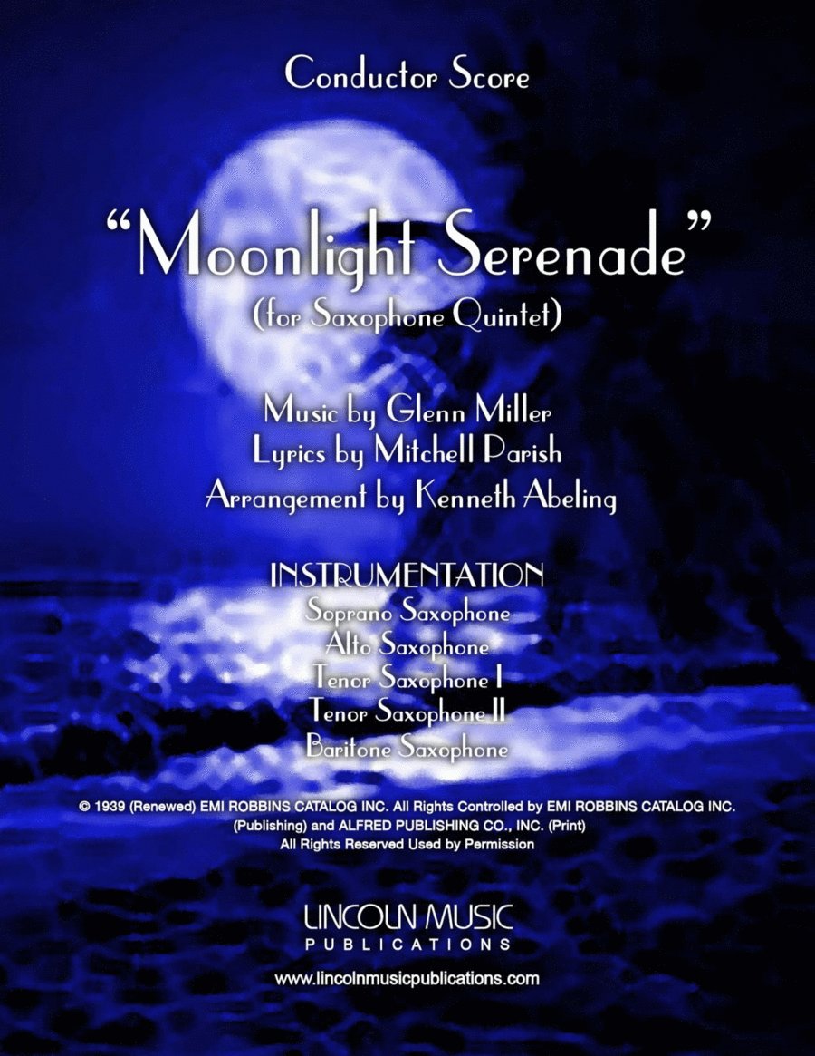 Moonlight Serenade Saxophone Quintet scores gallery preview page 1