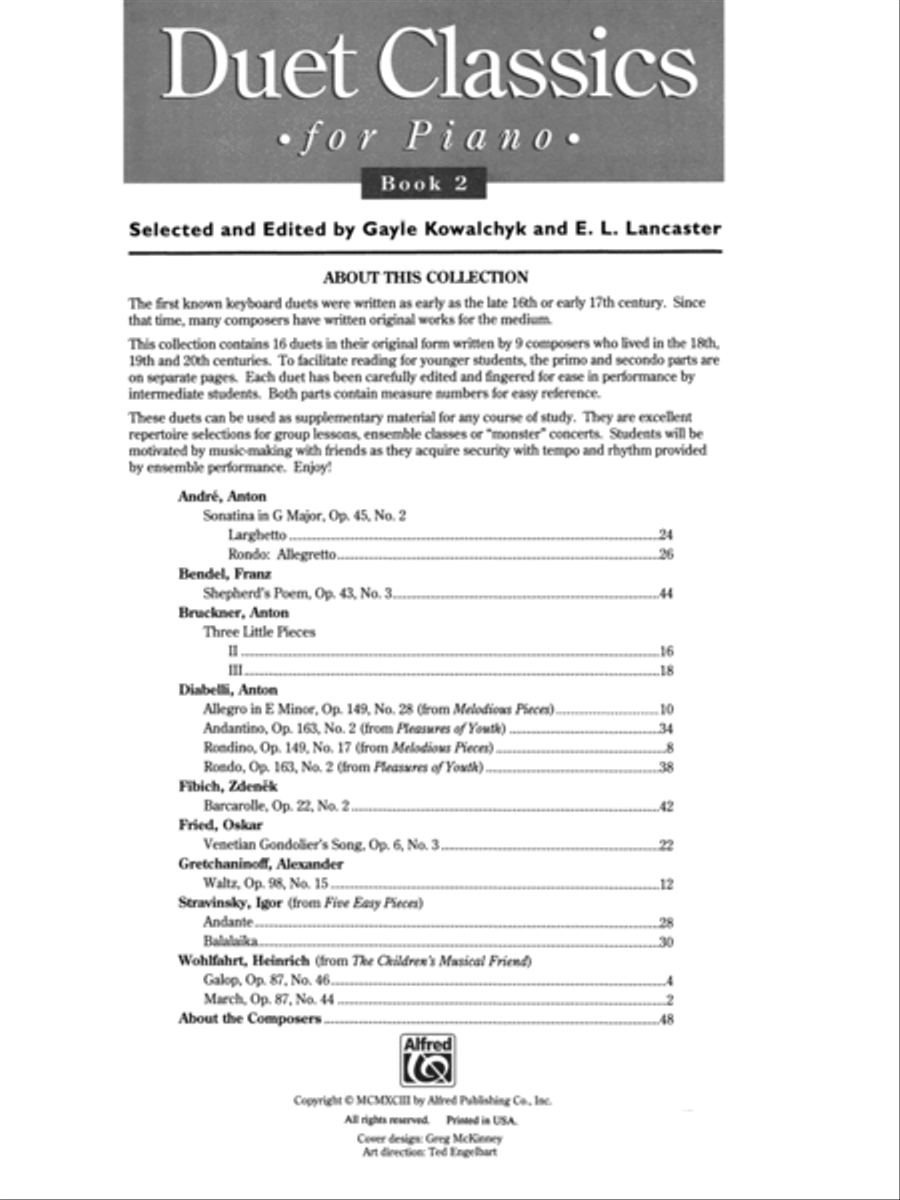 Duet Classics for Piano, Book 2 Small Ensemble scores gallery preview page 2