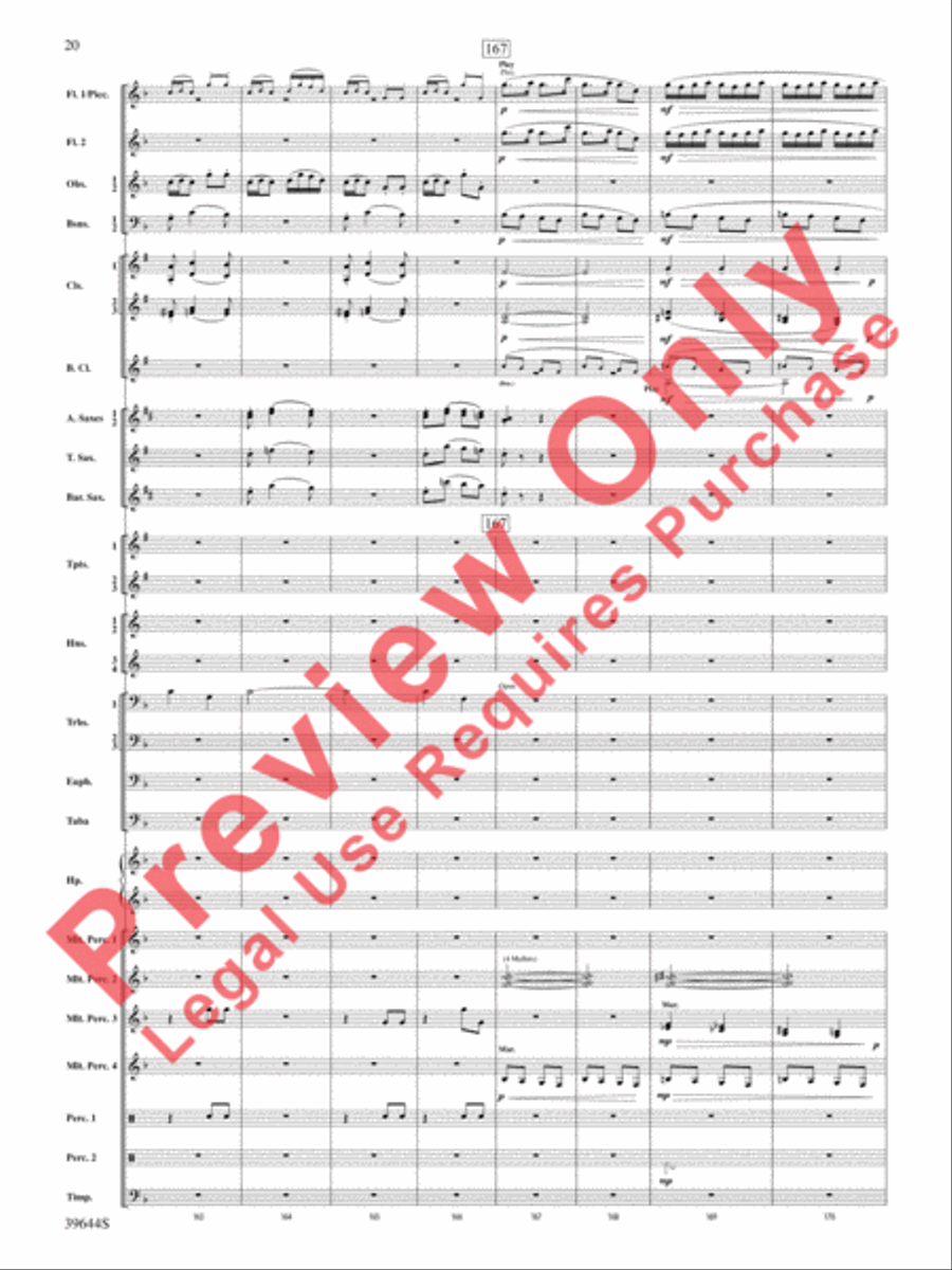 Laideronnette: Impératrice des Pagodes (from Ma mère l'oye) Concert Band scores gallery preview page 21