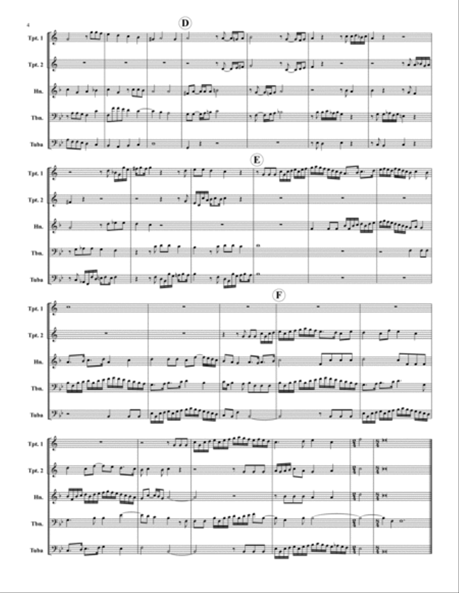 Four Canzonas Brass Quintet scores gallery preview page 4