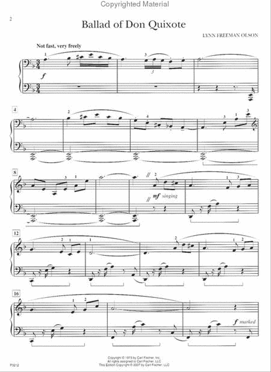 Ballad of Don Quixote Piano Solo scores gallery preview page 2