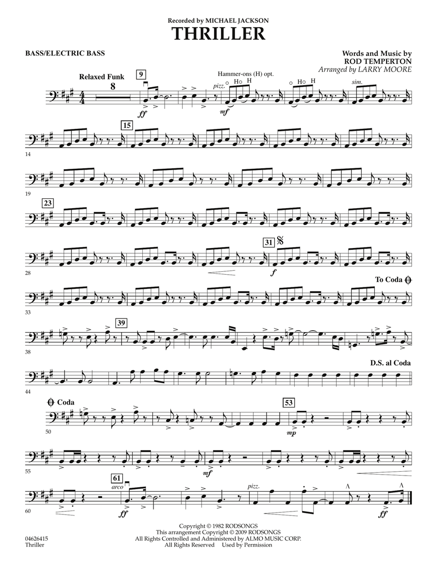 Electric bass sales sheet music