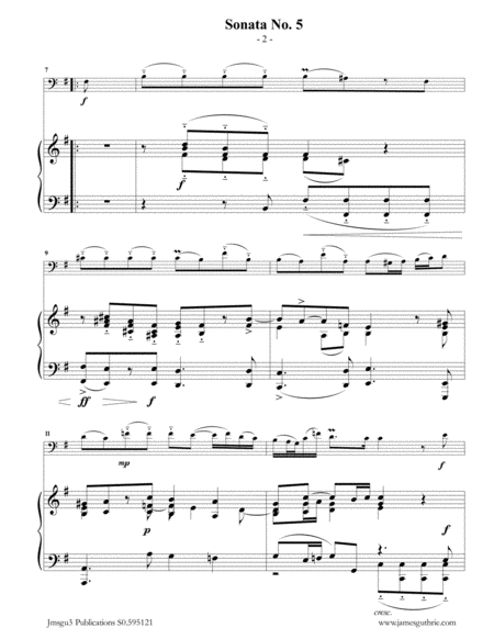 Vivaldi: Sonata No. 5 for Trombone & Piano image number null