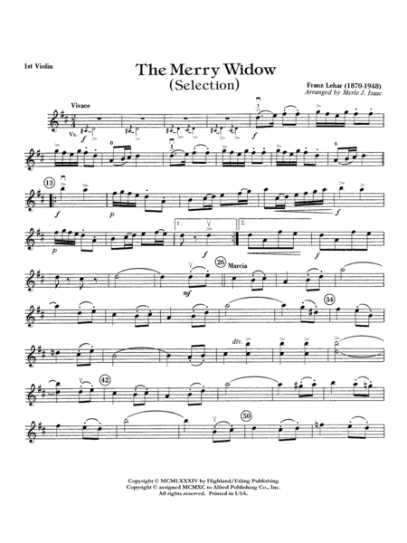 The Merry Widow: 1st Violin