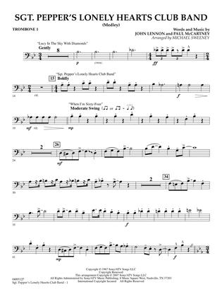 Book cover for Sgt. Pepper's Lonely Hearts Club Band (Medley) (arr. Michael Sweeney) - Trombone 1