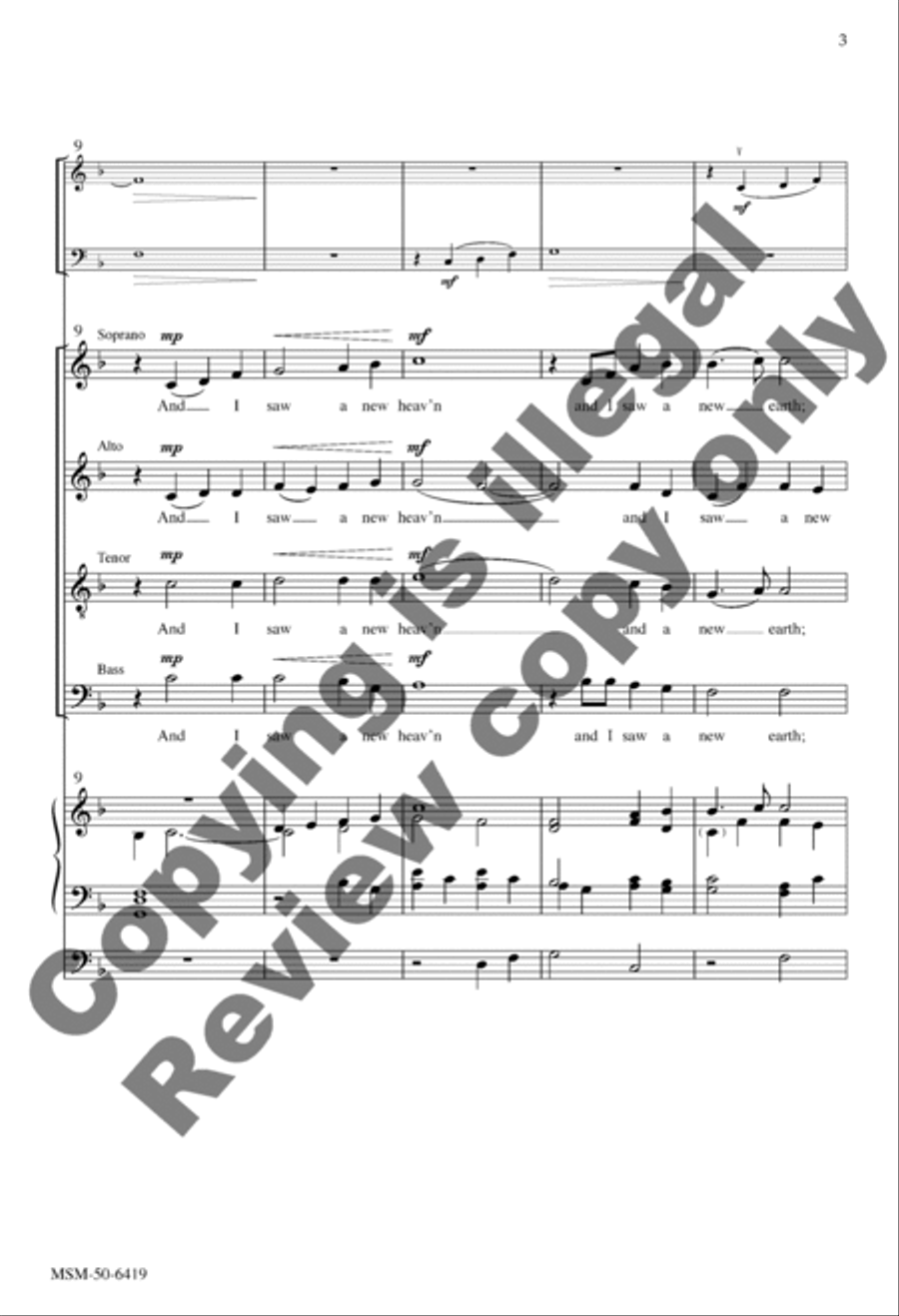 And I Saw a New Heaven (Choral Score) Divisi scores gallery preview page 3