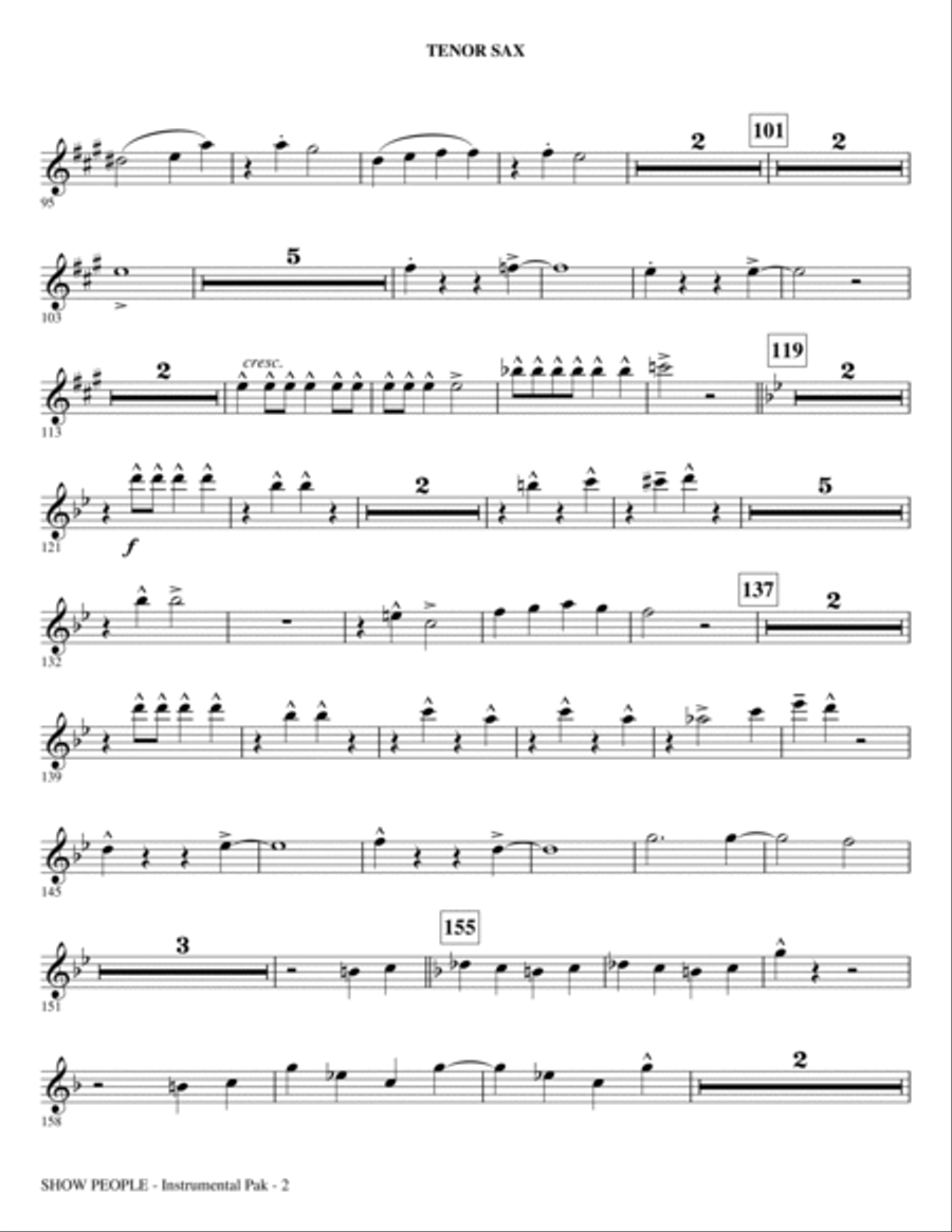 Show People - Tenor Sax Show People - Tenor Sax Choir scores gallery preview page 2