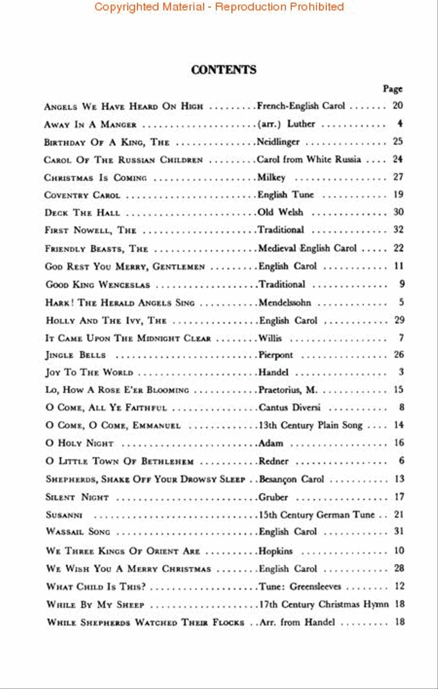 Thirty Old & New Christmas Carols SSA scores gallery preview page 2