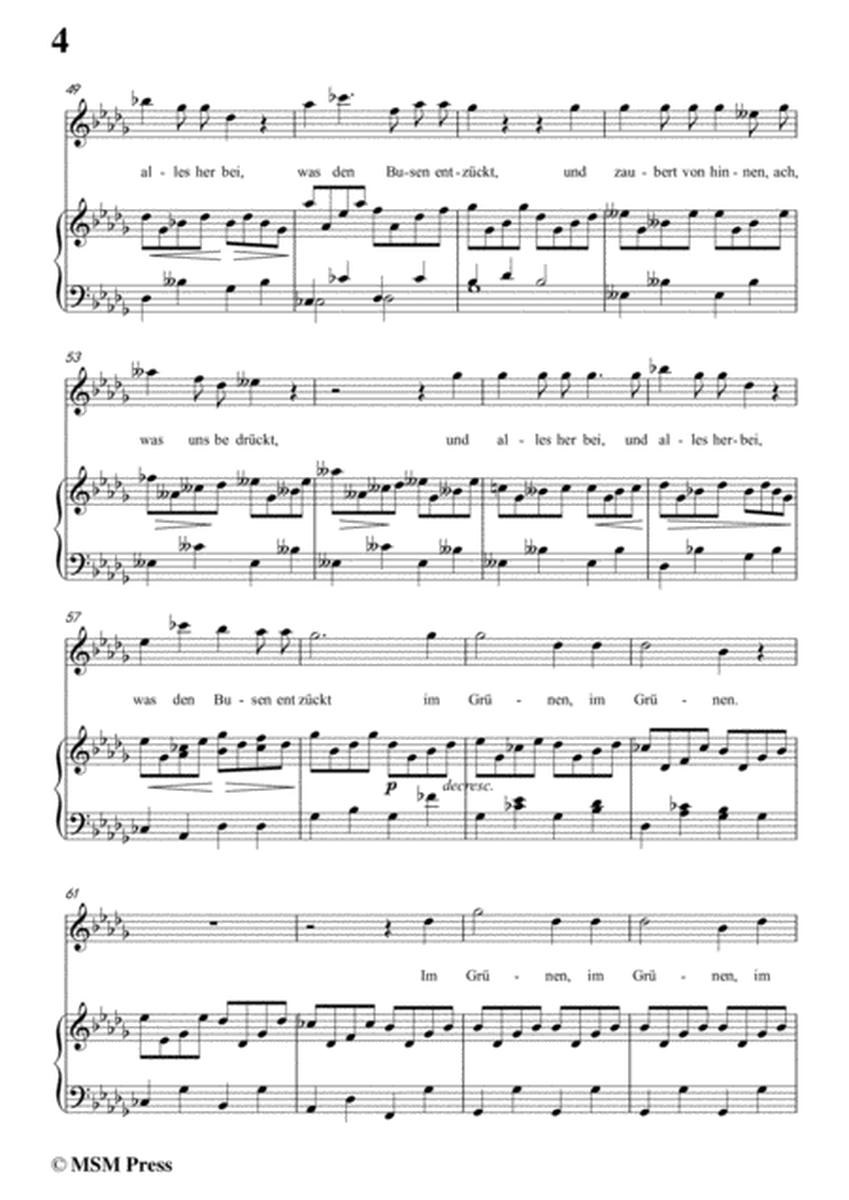 Schubert-Das Lied im Grünen,Op.115 No.1,in D flat Major,for Voice&Piano image number null