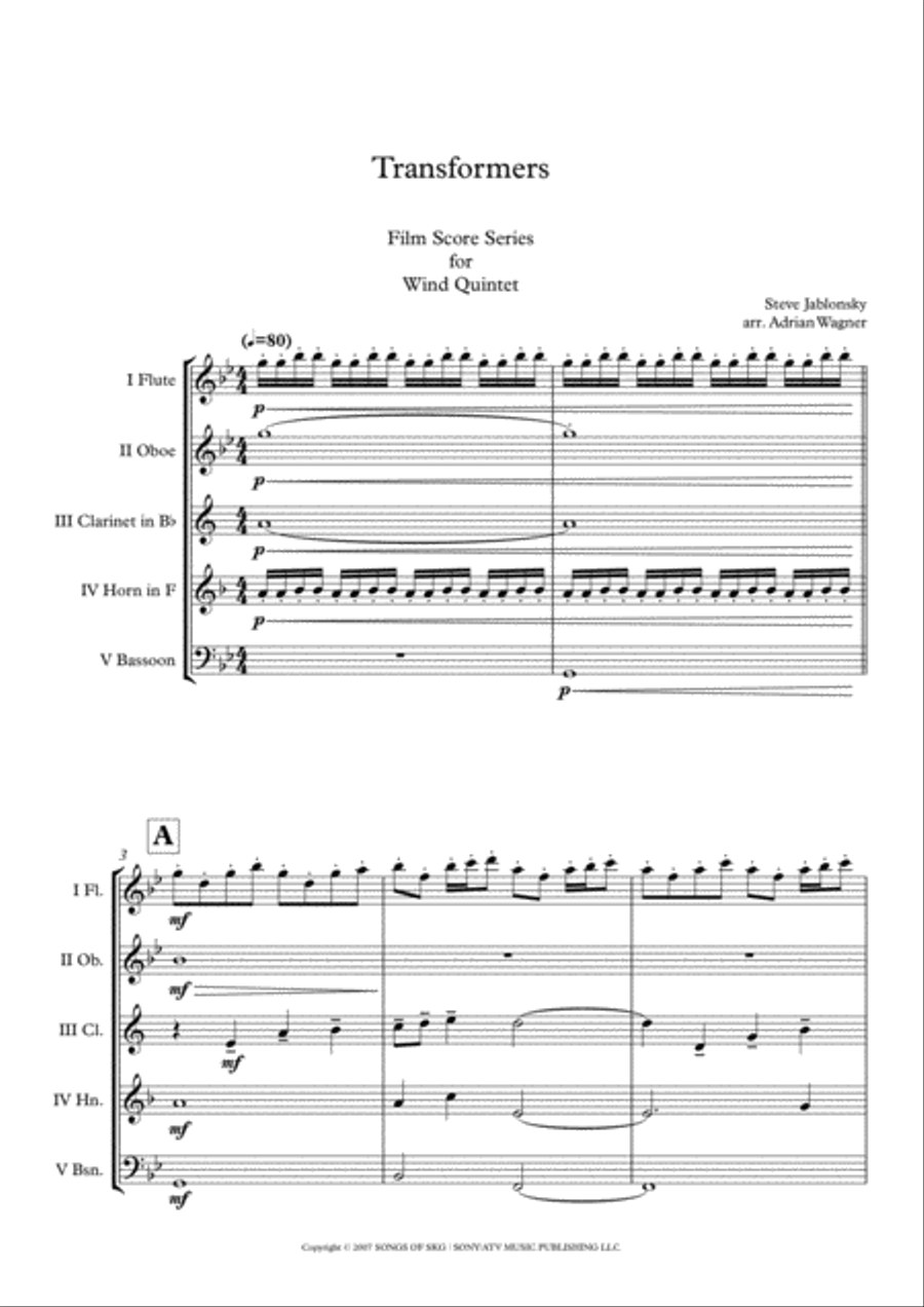 For The Cause For The Cause Woodwind Quintet scores gallery preview page 3