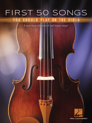 Book cover for First 50 Songs You Should Play on the Viola
