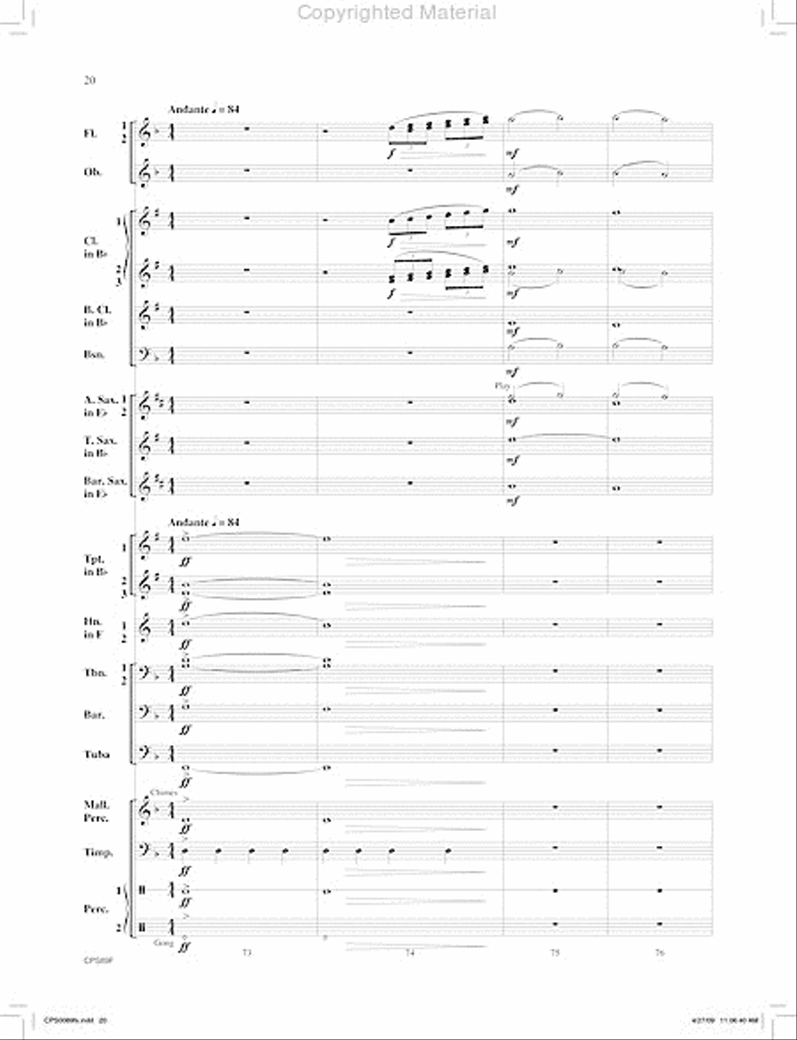 Canonic Fantasy Concert Band scores gallery preview page 21