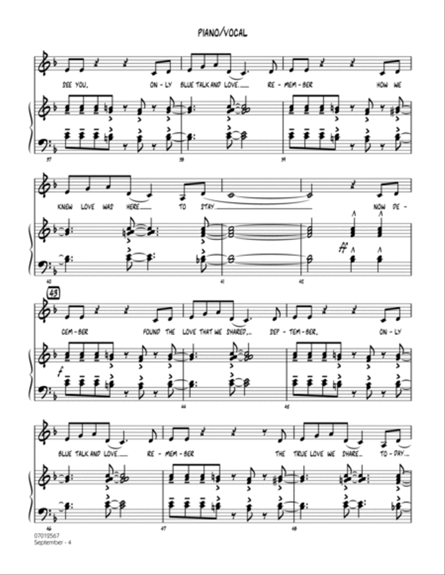 September (Key: C) - Piano/Vocal Voice scores gallery preview page 4