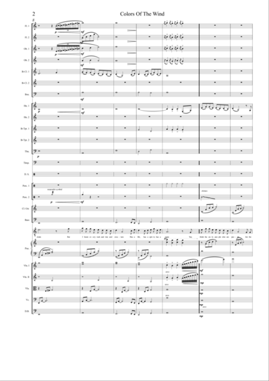 Colors Of The Wind Full Orchestra scores gallery preview page 3