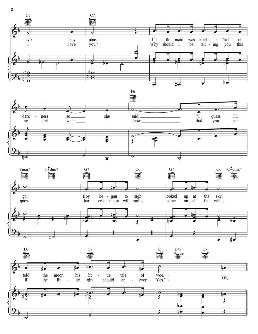 Shine On, Harvest Moon Piano, Vocal, Guitar scores gallery preview page 2