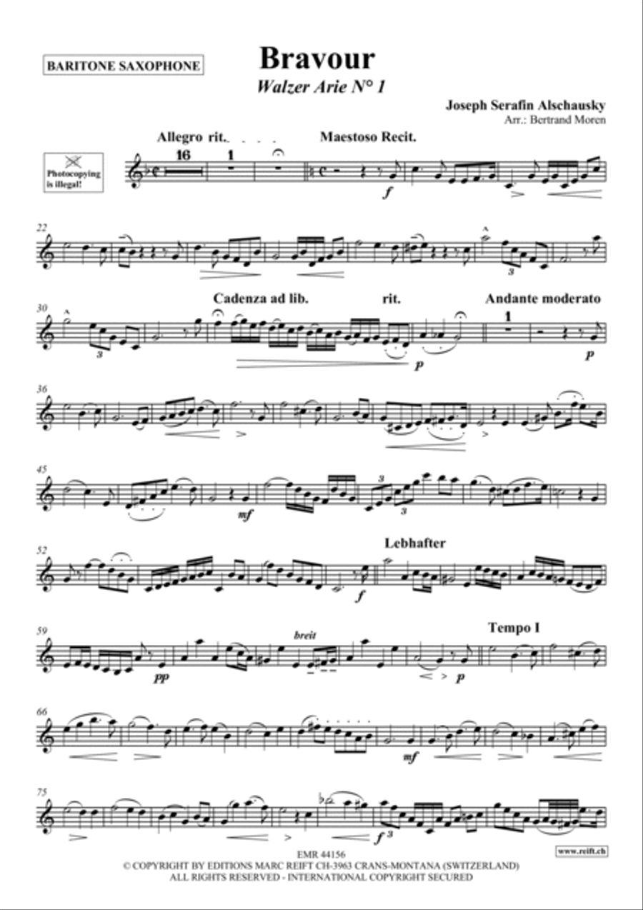 Bravour Baritone Saxophone scores gallery preview page 2