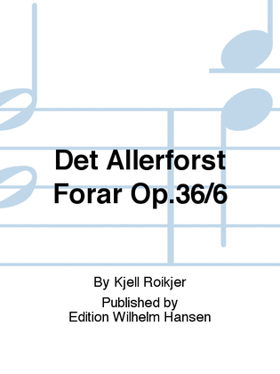 Book cover for Det Allerførst Forår Op.36/6