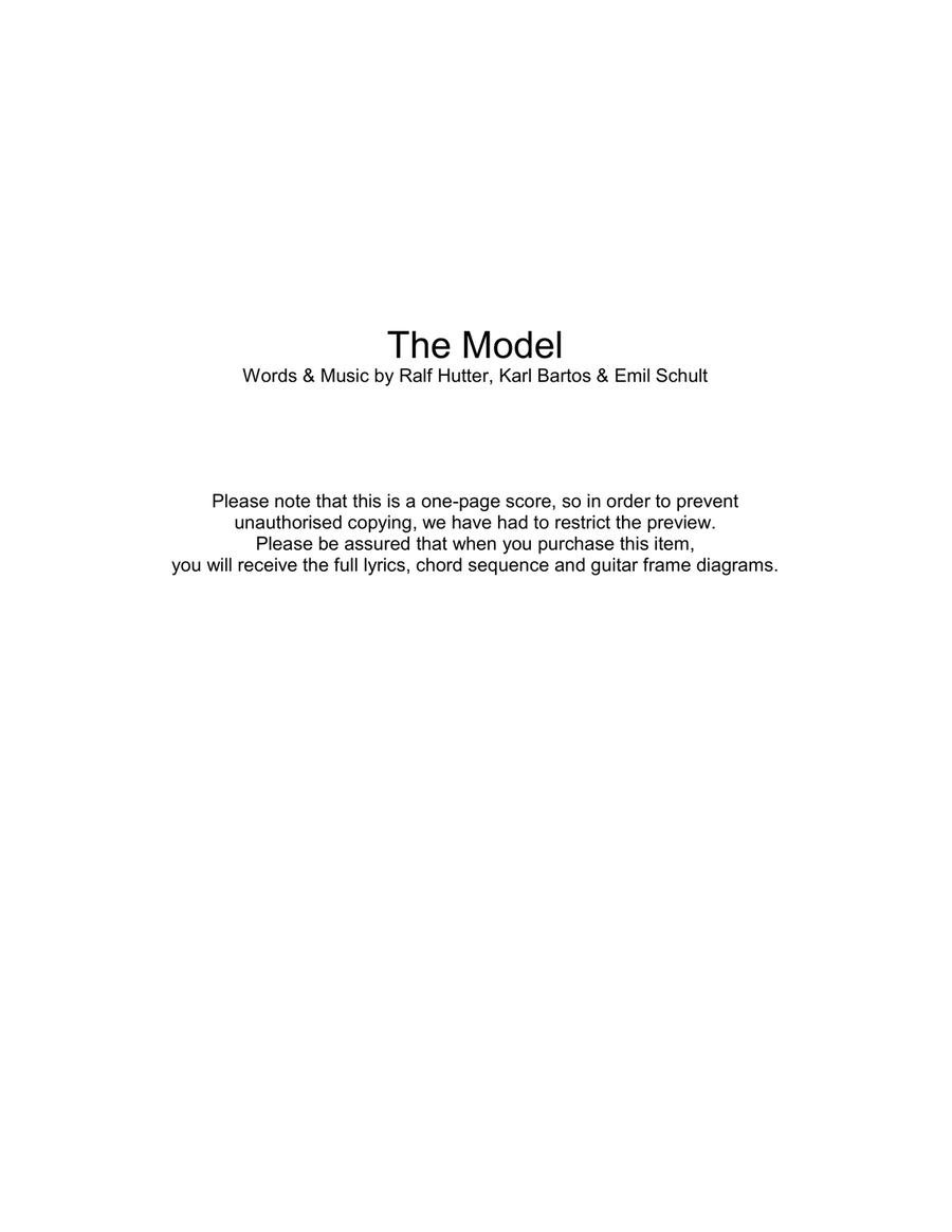 The Model The Model Acoustic Guitar scores gallery preview page 1