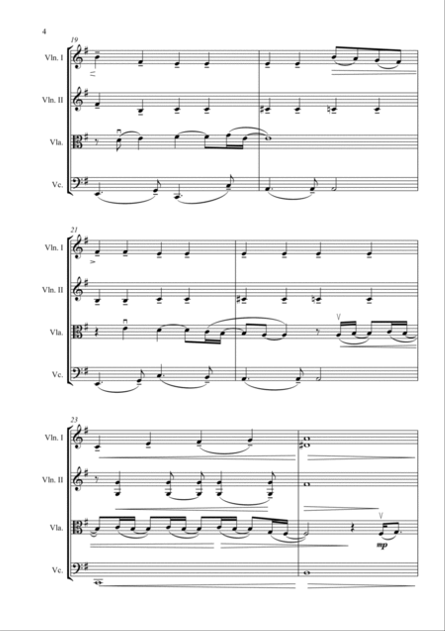 No Time To Die String Quartet scores gallery preview page 4